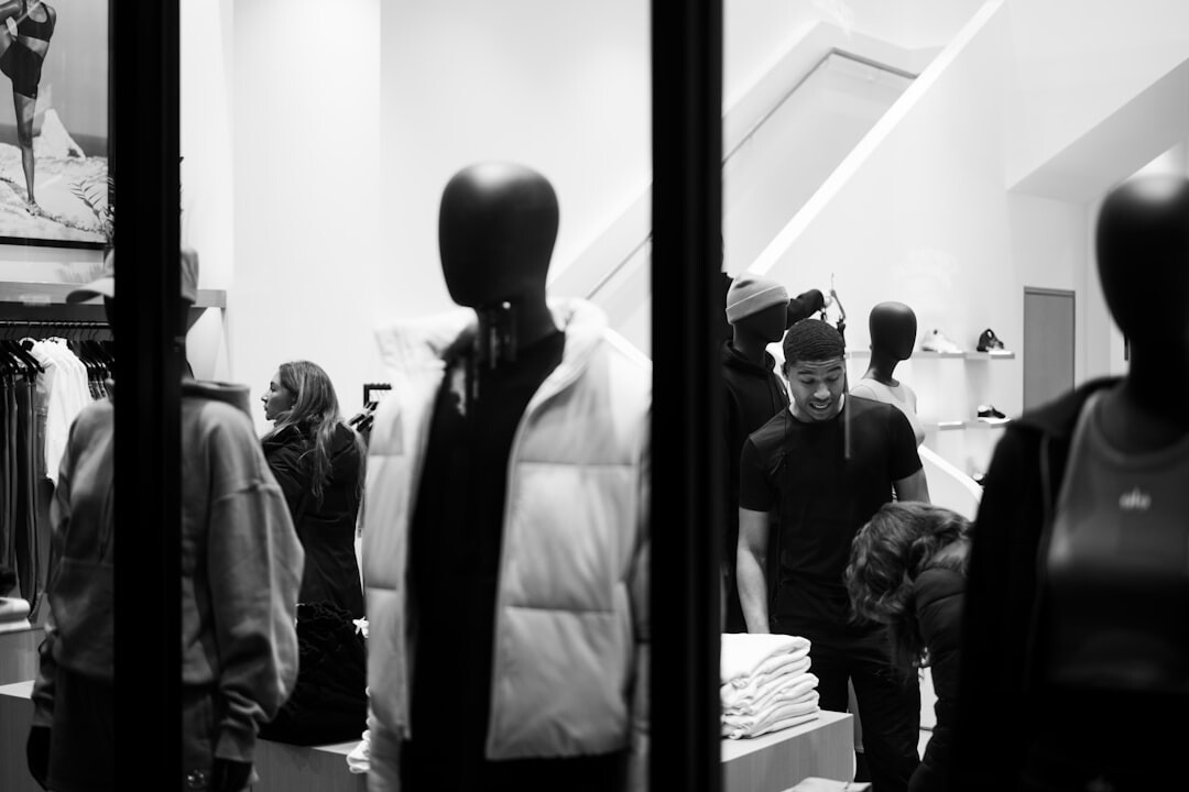 clothing store window display